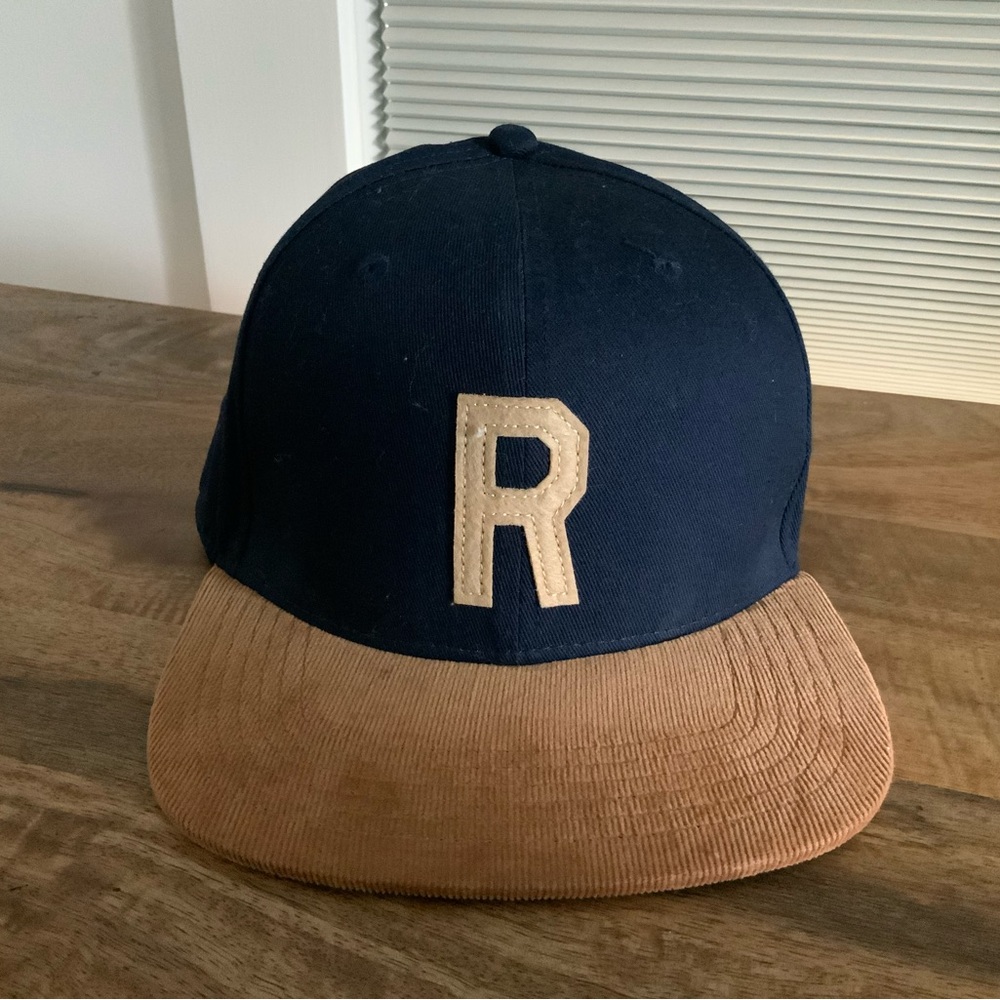 Navy and Tan Cap with R Logo